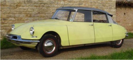 yellow Citroen DS19