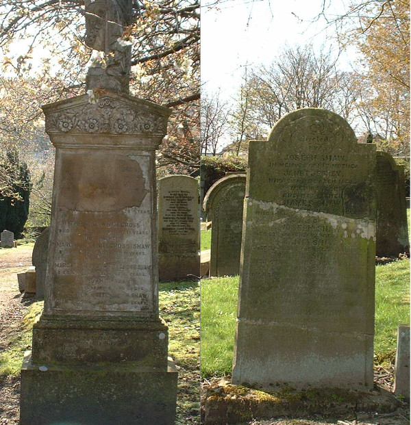 two gravestones