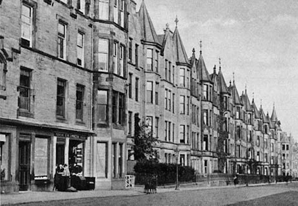 row of multi-storey appartmentsgroup of three tin soldiers and three toy planes