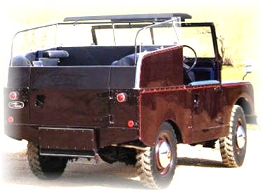 rear view of the Queen's land-rover