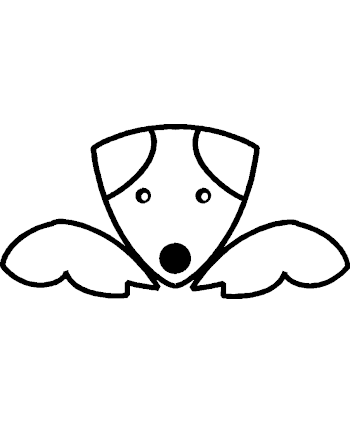 Rover car badge re-drawn as a dog's head