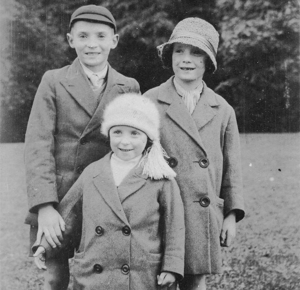 three children standing