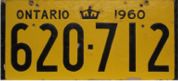 replica of an ontario license plate