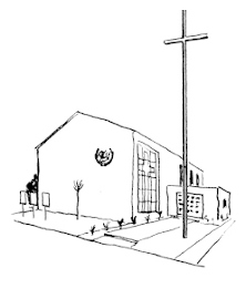 graphic of a modern church