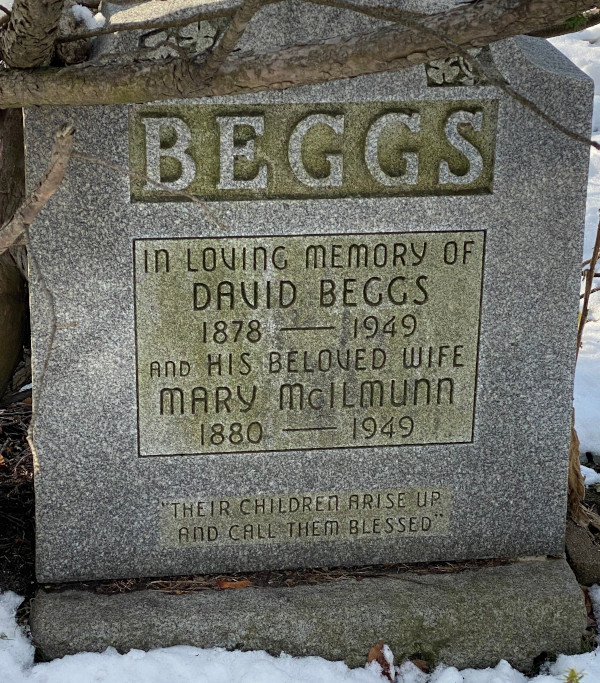 dark marble gravestone