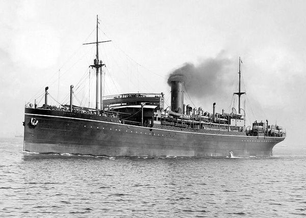 large two-masted steamship