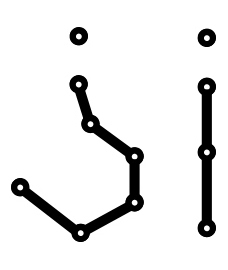 symbolic '?' and '!' as printed circuit board traces