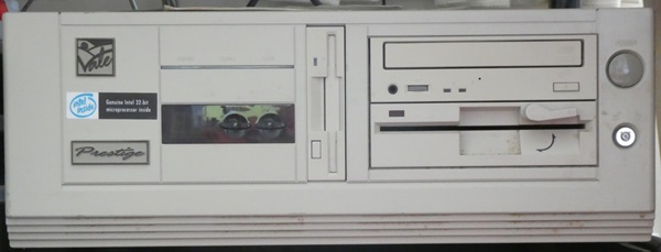 horizontal desktop computer front panel