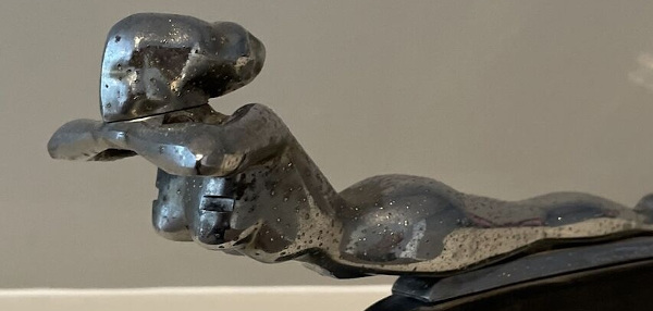 flying nude hood or bonnet ornament