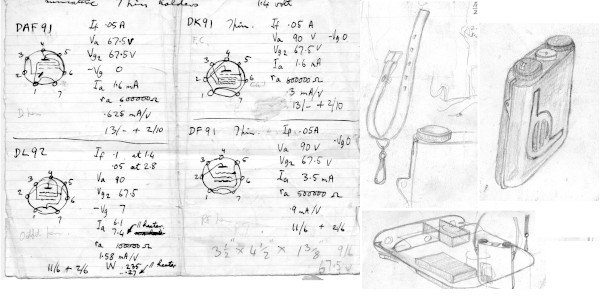 composite sketches of portable radio design