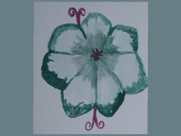 green and white flower