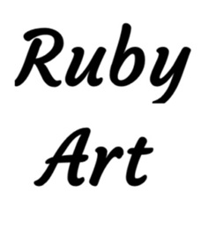 ruby art in courgette font
