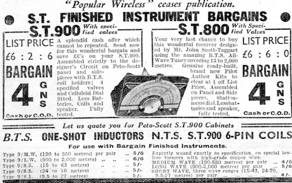 advert for early radio kits