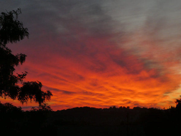 Red sky at dawn